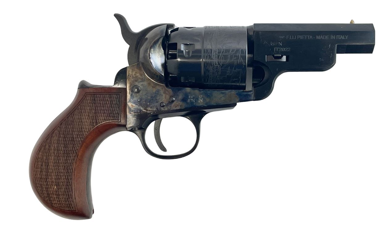 1851 Snub Nose 3" .36 caliber Checkered Flattop Birdshead Grip