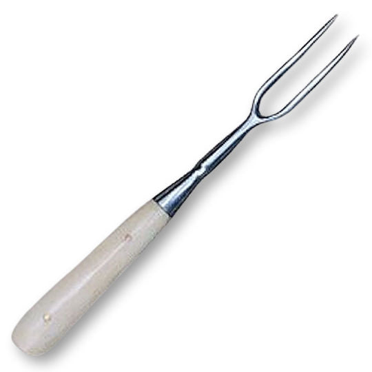 Bone Scale Handle Two-Tine Fork