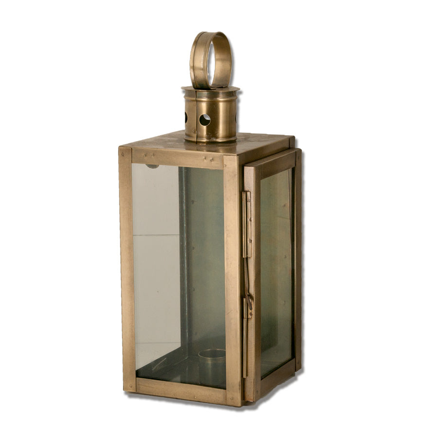 Solid Brass Traveling Lantern w/Chimney - 10" Tall