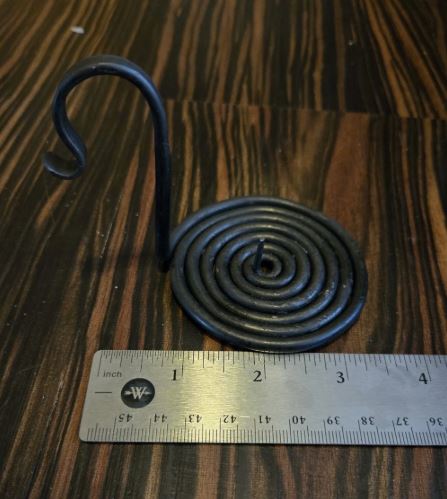 Hand-Forged Iron Spiral Candle Holder