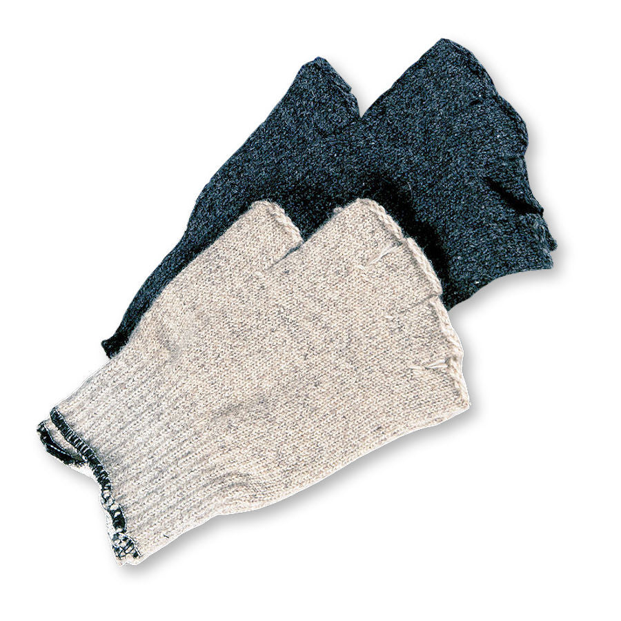 Colonial Style Fingerless Wool Gloves Charcoal