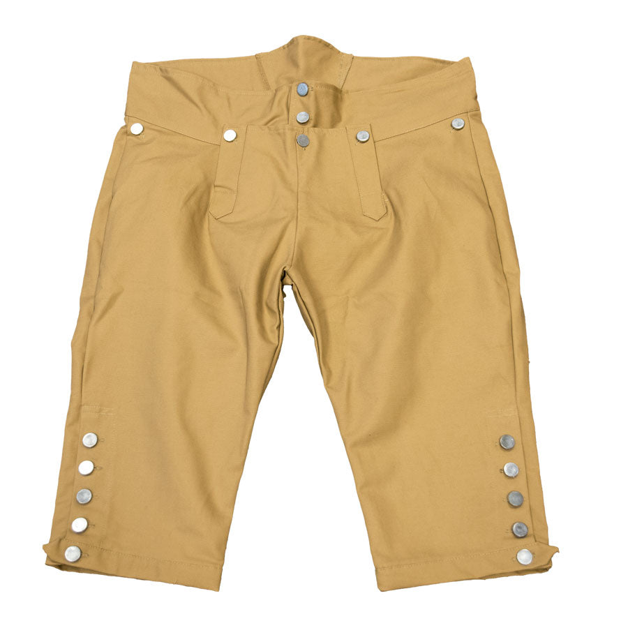 Front Fall Knee Breeches - Cotton Canvas Tan